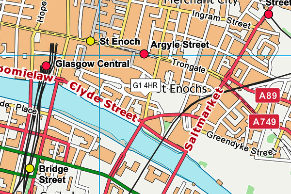 G1 4HR map - OS VectorMap District (Ordnance Survey)