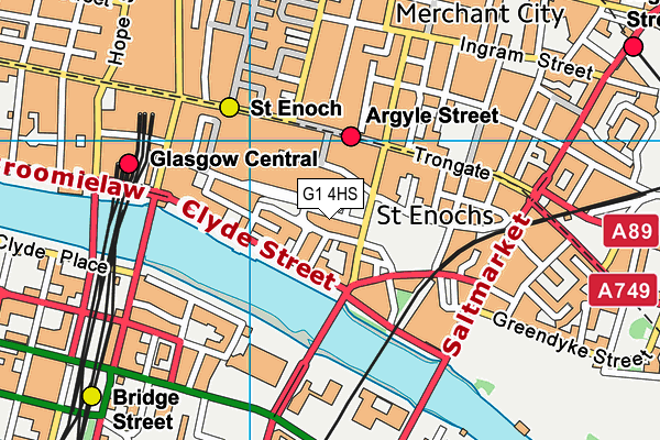 G1 4HS map - OS VectorMap District (Ordnance Survey)