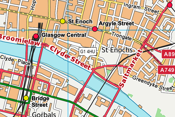 G1 4HU map - OS VectorMap District (Ordnance Survey)