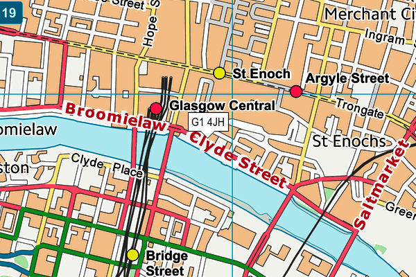 G1 4JH map - OS VectorMap District (Ordnance Survey)