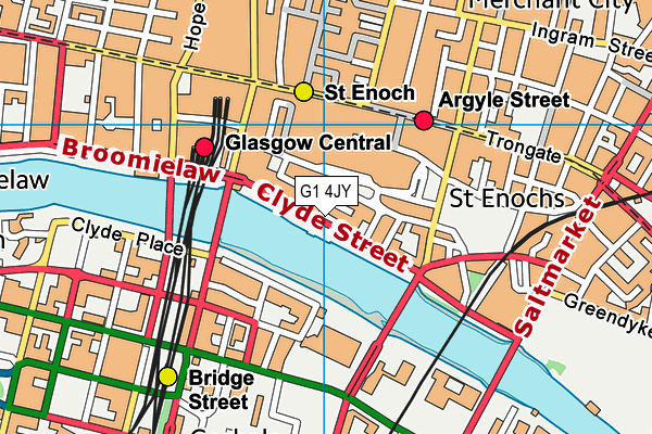 G1 4JY map - OS VectorMap District (Ordnance Survey)