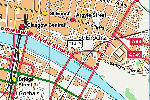 G1 4LR map - OS VectorMap District (Ordnance Survey)