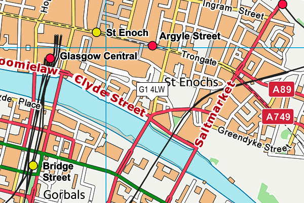 G1 4LW map - OS VectorMap District (Ordnance Survey)