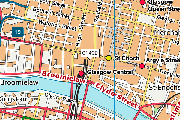 G1 4QD map - OS VectorMap District (Ordnance Survey)