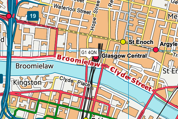 G1 4QN map - OS VectorMap District (Ordnance Survey)