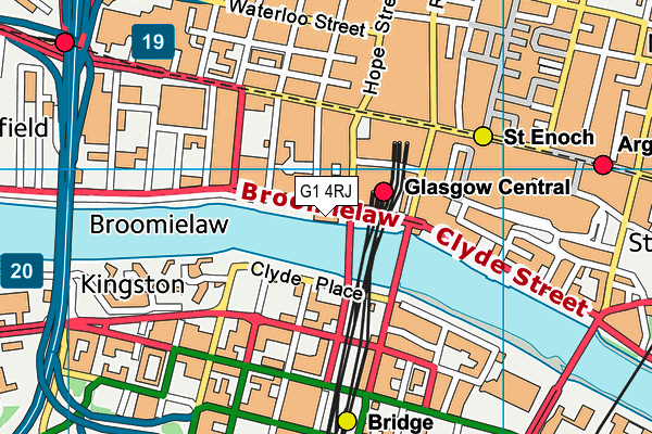 G1 4RJ map - OS VectorMap District (Ordnance Survey)