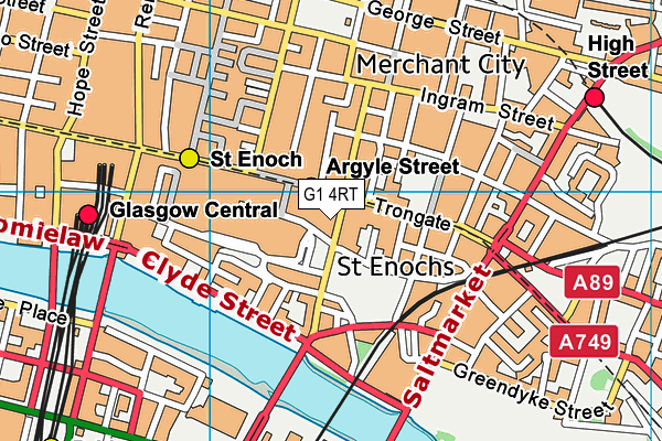 G1 4RT map - OS VectorMap District (Ordnance Survey)