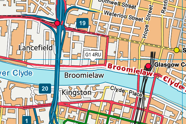 G1 4RU map - OS VectorMap District (Ordnance Survey)