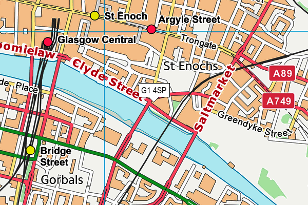 G1 4SP map - OS VectorMap District (Ordnance Survey)