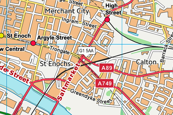 G1 5AA map - OS VectorMap District (Ordnance Survey)