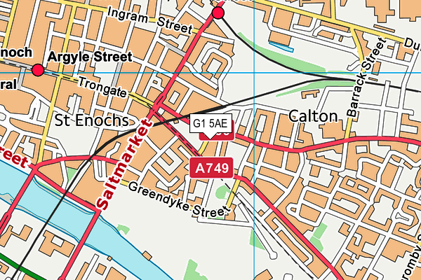 G1 5AE map - OS VectorMap District (Ordnance Survey)