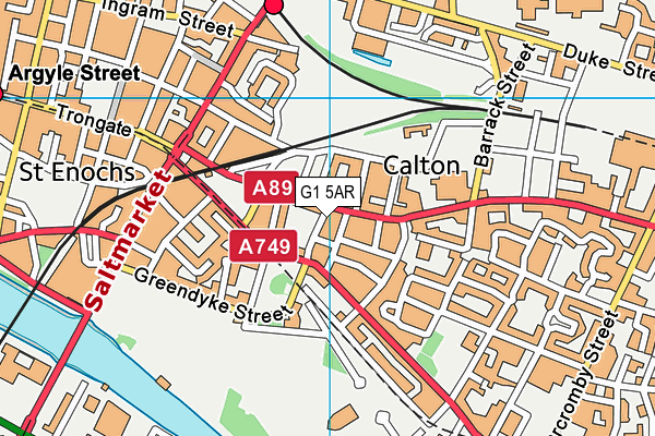 G1 5AR map - OS VectorMap District (Ordnance Survey)