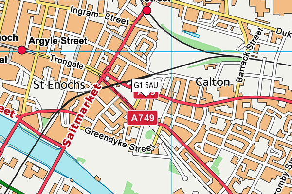 G1 5AU map - OS VectorMap District (Ordnance Survey)