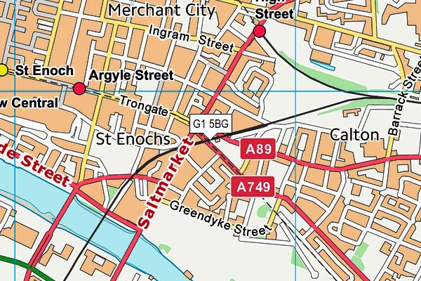 G1 5BG map - OS VectorMap District (Ordnance Survey)