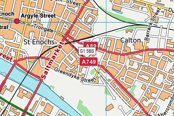 G1 5BS map - OS VectorMap District (Ordnance Survey)