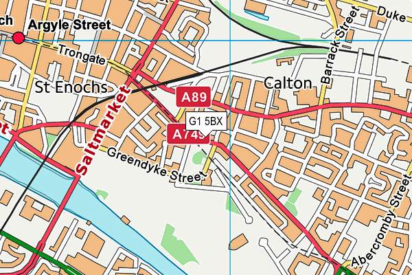 G1 5BX map - OS VectorMap District (Ordnance Survey)