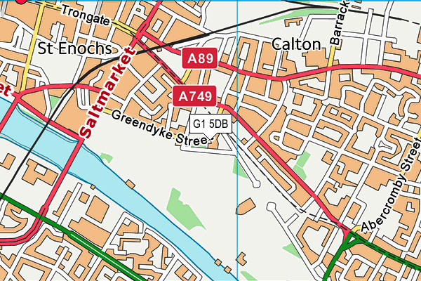 G1 5DB map - OS VectorMap District (Ordnance Survey)