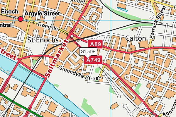 G1 5DE map - OS VectorMap District (Ordnance Survey)