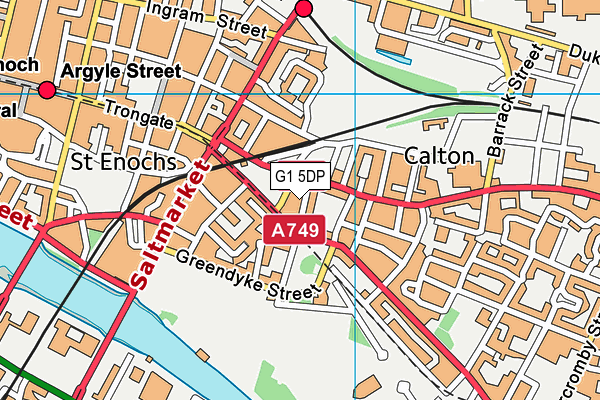 G1 5DP map - OS VectorMap District (Ordnance Survey)