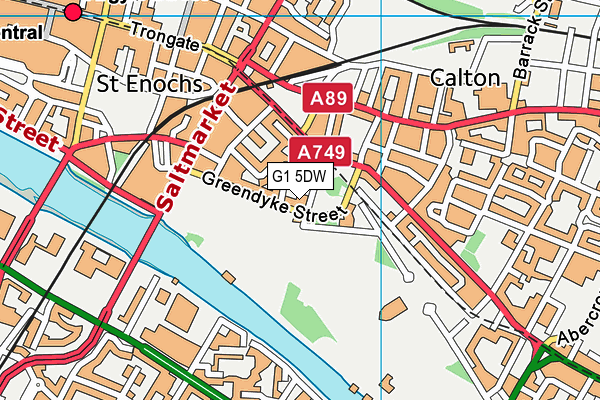 G1 5DW map - OS VectorMap District (Ordnance Survey)