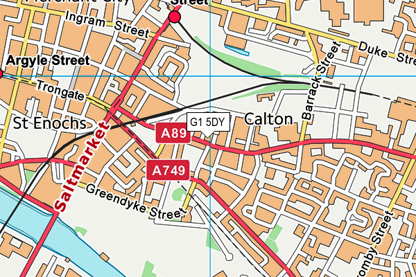 G1 5DY map - OS VectorMap District (Ordnance Survey)