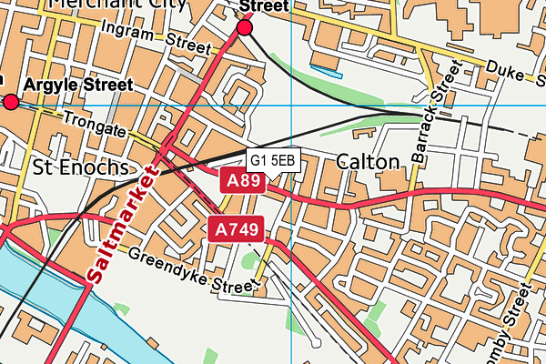 G1 5EB map - OS VectorMap District (Ordnance Survey)