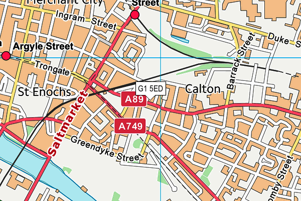 G1 5ED map - OS VectorMap District (Ordnance Survey)