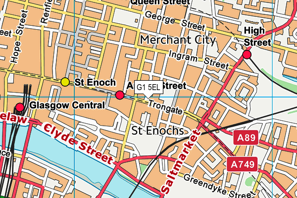 G1 5EL map - OS VectorMap District (Ordnance Survey)