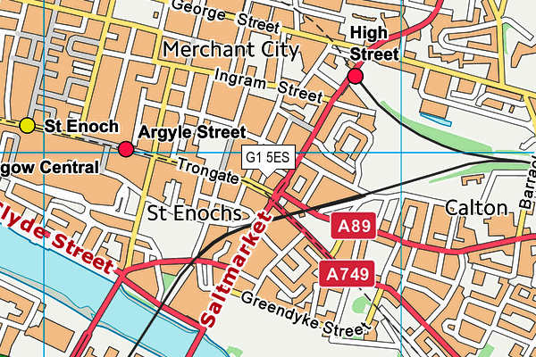 G1 5ES map - OS VectorMap District (Ordnance Survey)