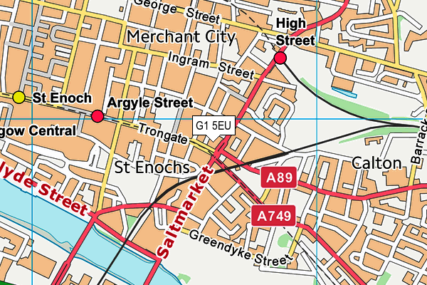 G1 5EU map - OS VectorMap District (Ordnance Survey)