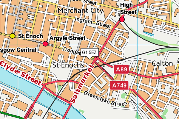 G1 5EZ map - OS VectorMap District (Ordnance Survey)