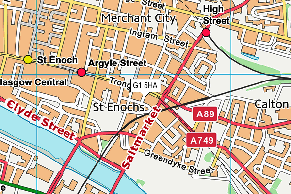 G1 5HA map - OS VectorMap District (Ordnance Survey)