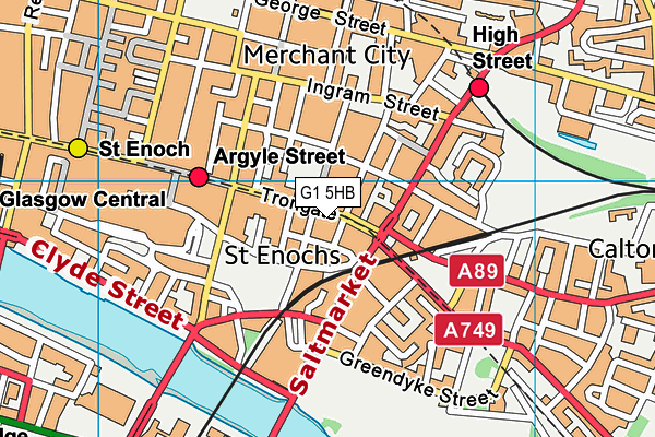 G1 5HB map - OS VectorMap District (Ordnance Survey)