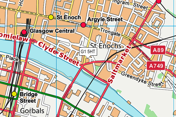 G1 5HT map - OS VectorMap District (Ordnance Survey)