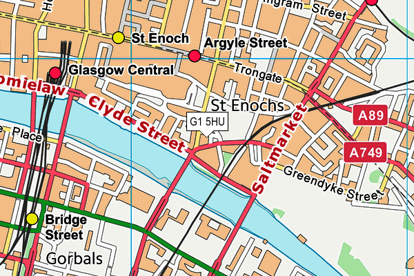 G1 5HU map - OS VectorMap District (Ordnance Survey)