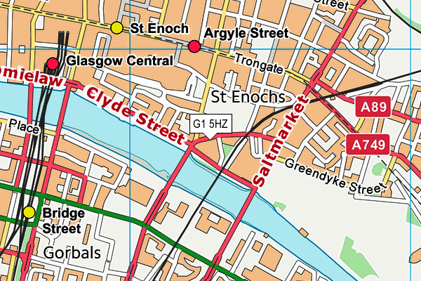 G1 5HZ map - OS VectorMap District (Ordnance Survey)