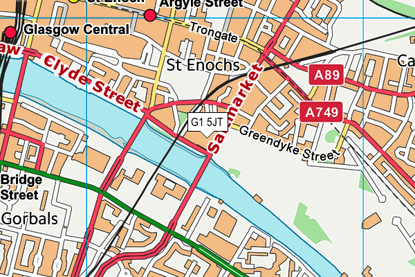 G1 5JT map - OS VectorMap District (Ordnance Survey)