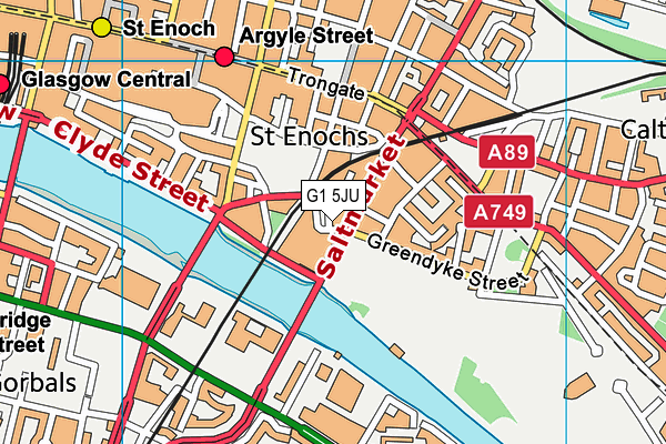 G1 5JU map - OS VectorMap District (Ordnance Survey)