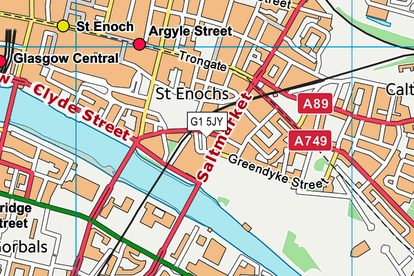 G1 5JY map - OS VectorMap District (Ordnance Survey)