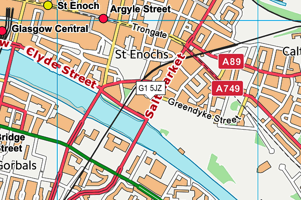 G1 5JZ map - OS VectorMap District (Ordnance Survey)