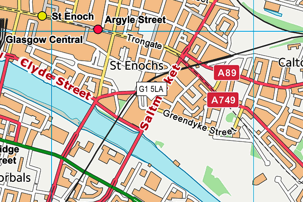 G1 5LA map - OS VectorMap District (Ordnance Survey)