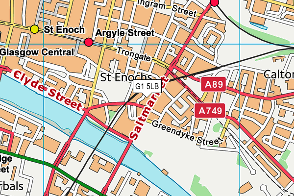 G1 5LB map - OS VectorMap District (Ordnance Survey)