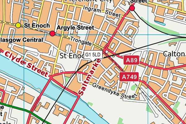 G1 5LD map - OS VectorMap District (Ordnance Survey)