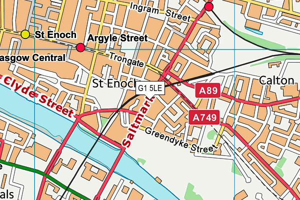 G1 5LE map - OS VectorMap District (Ordnance Survey)