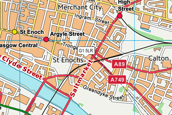 G1 5LR map - OS VectorMap District (Ordnance Survey)