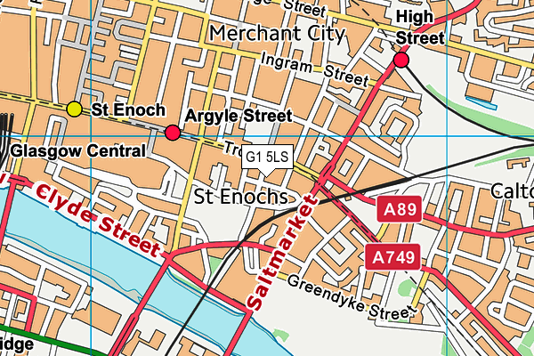 G1 5LS map - OS VectorMap District (Ordnance Survey)