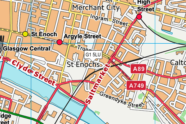 G1 5LU map - OS VectorMap District (Ordnance Survey)