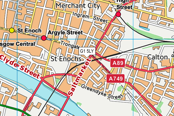 G1 5LY map - OS VectorMap District (Ordnance Survey)