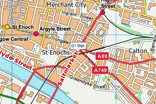 G1 5NA map - OS VectorMap District (Ordnance Survey)