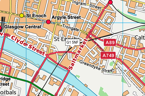 G1 5NF map - OS VectorMap District (Ordnance Survey)